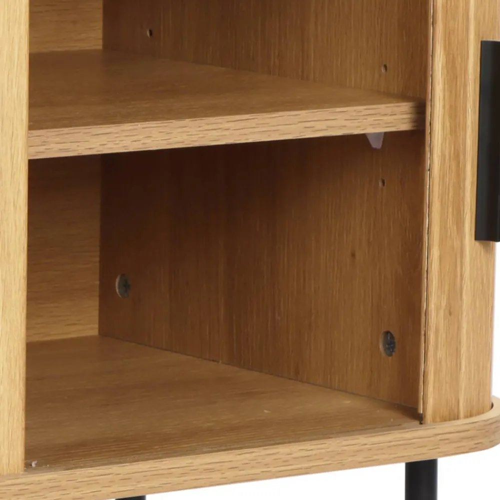 Wohnen Nachttische|Kommoden*Beistelltisch Nachtkommode mit Schiebetüren - Barnetta