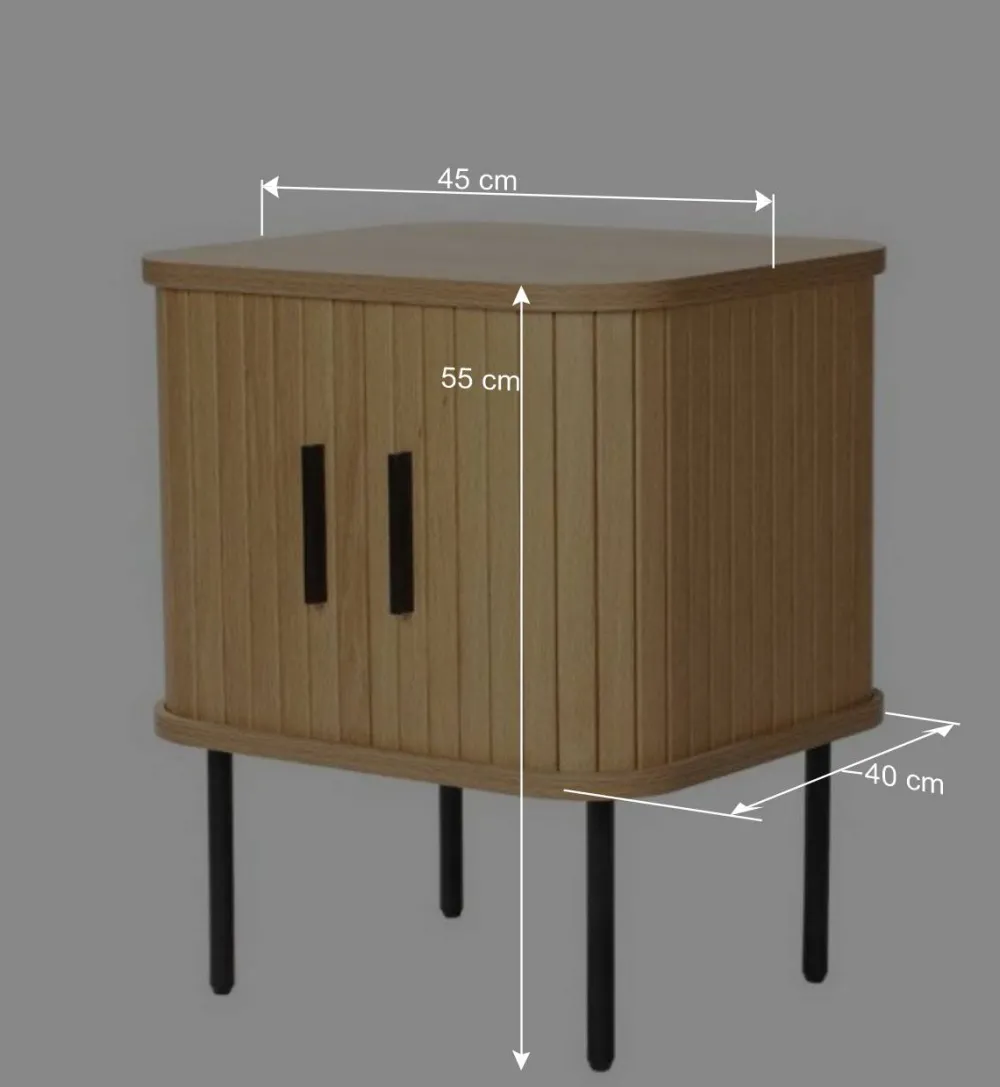 Wohnen Nachttische|Kommoden*Beistelltisch Nachtkommode mit Schiebetüren - Barnetta