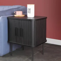 Wohnen Beistelltisch Nachtkommode mit Schiebetüren - Lurymav