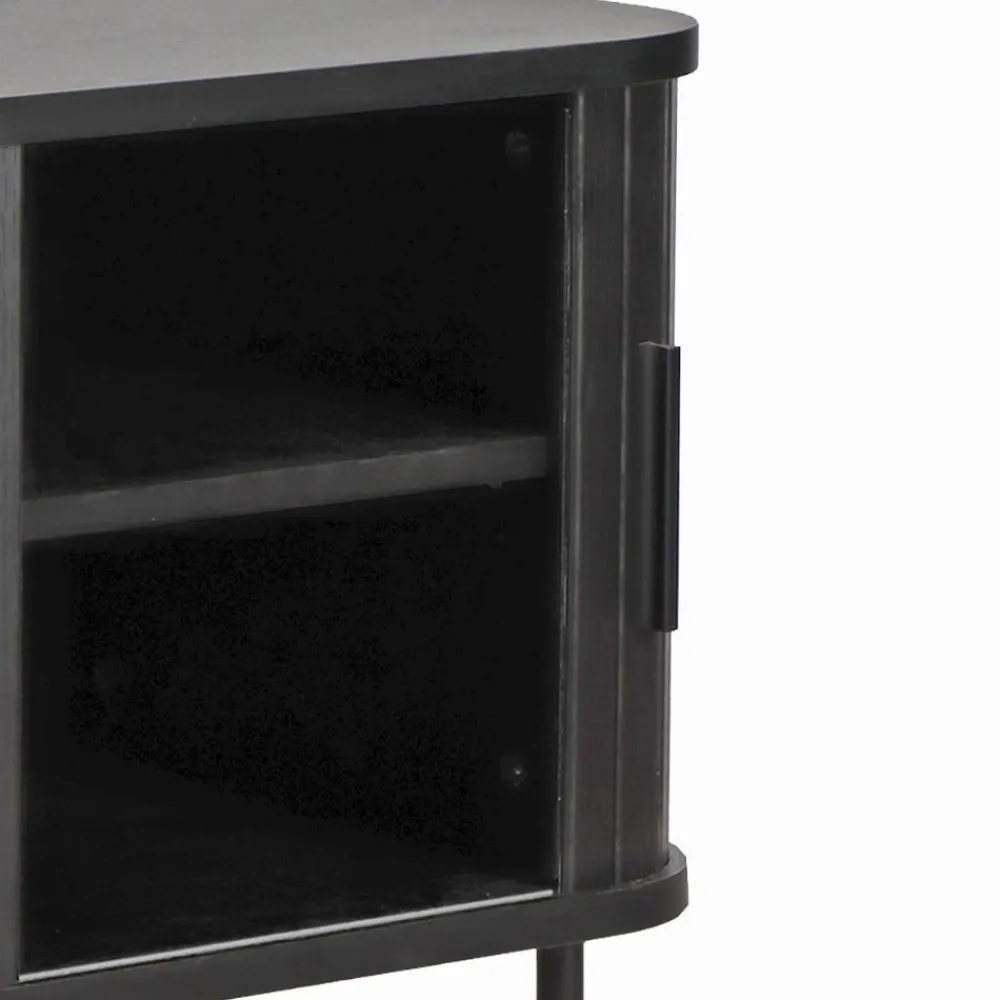 Wohnen Beistelltisch Nachtkommode mit Schiebetüren - Lurymav