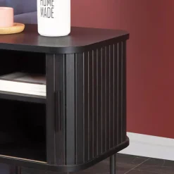 Wohnen Beistelltisch Nachtkommode mit Schiebetüren - Lurymav