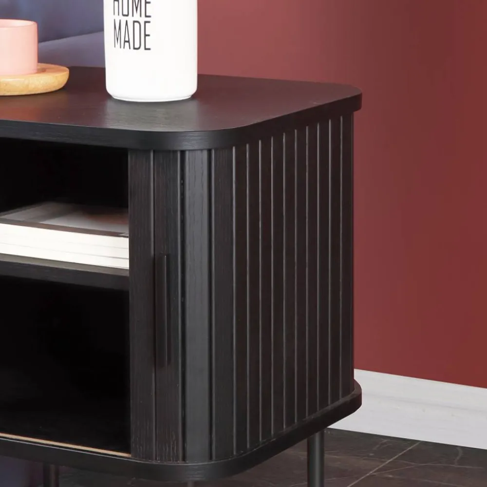 Wohnen Beistelltisch Nachtkommode mit Schiebetüren - Lurymav