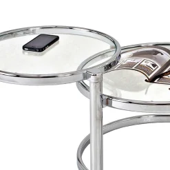 Wohnen Beistelltisch Rounder in Silber