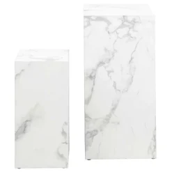 Wohnen Beistelltisch Set in Marmor Optik - Buryas (zweiteilig)