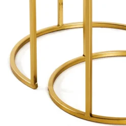 Wohnen Telefontische*Beistelltische aus Schwarzglas - Ektuala (zweiteilig)