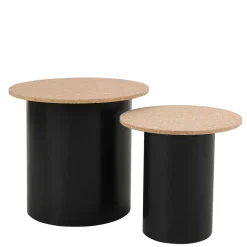 Wohnen Beistelltische mit Korkplatte - Gaddy (zweiteilig)