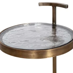 Wohnen Telefontische*Beistelltische mit Strukturglasplatte - Shearme (zweiteilig)