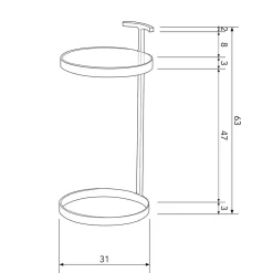 Wohnen Telefontische*Beistelltische mit Strukturglasplatte - Shearme (zweiteilig)