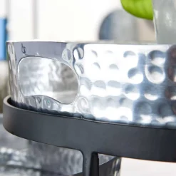 Wohnen Beistelltische mit Tabletts in Silber - Makimona (zweiteilig)