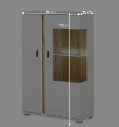 Wohnen Wohnwände|Wohnwand*Beleuchtete TV Anbauwand Möbelset - Racelyn (dreiteilig)