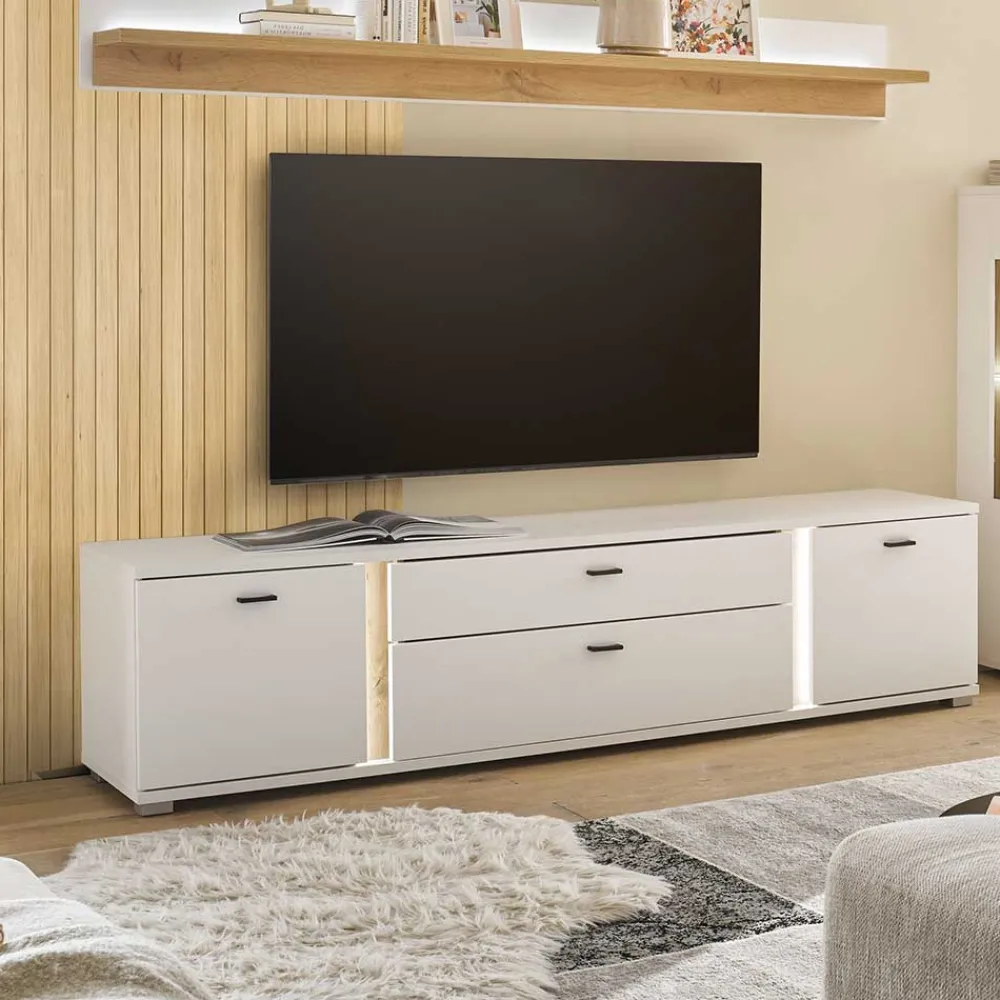 Wohnen Beleuchtete TV Kommode mit 200 cm Breite - Racelyn