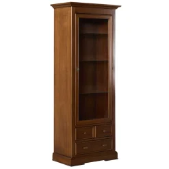 Wohnen Wohnzimmerschränke|Vitrinen*Beleuchtete Vitrine in Walnuss Braun - Istefanio