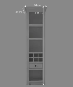 Wohnen Wohnzimmerschränke|Wohnwände*Beleuchtete Wohnwand Chelles im weißem Landhausstil (vierteilig)