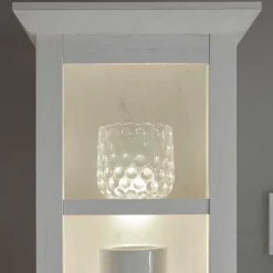 Wohnen Wohnzimmerschränke|Wohnwände*Beleuchtete Wohnwand Chelles im weißem Landhausstil (vierteilig)