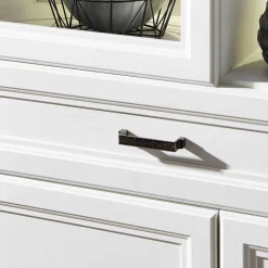 Wohnen Vitrinen|Wohnzimmer-Vitrinen*Beleuchteter Vitrinenschrank im Country Style - Sinolita