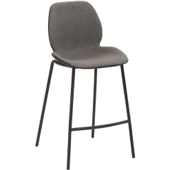 Wohnen Bequemer Barstuhl in Anthrazit & Schwarz - Ambrogio