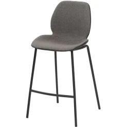 Wohnen Bequemer Barstuhl in Anthrazit & Schwarz - Ambrogio