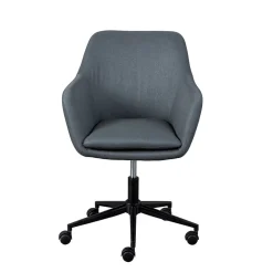 Wohnen Bürostühle*Bequemer Büro Polsterstuhl in Grau Stoff - Jayant
