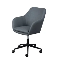 Wohnen Bürostühle*Bequemer Büro Polsterstuhl in Grau Stoff - Jayant