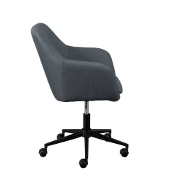 Wohnen Bürostühle*Bequemer Büro Polsterstuhl in Grau Stoff - Jayant