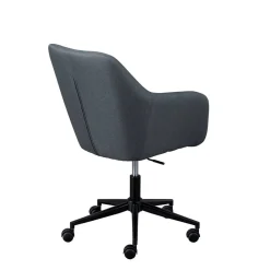 Wohnen Bürostühle*Bequemer Büro Polsterstuhl in Grau Stoff - Jayant