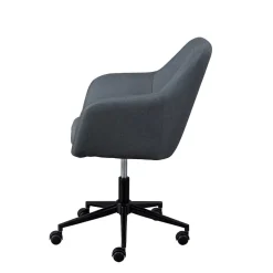 Wohnen Bürostühle*Bequemer Büro Polsterstuhl in Grau Stoff - Jayant