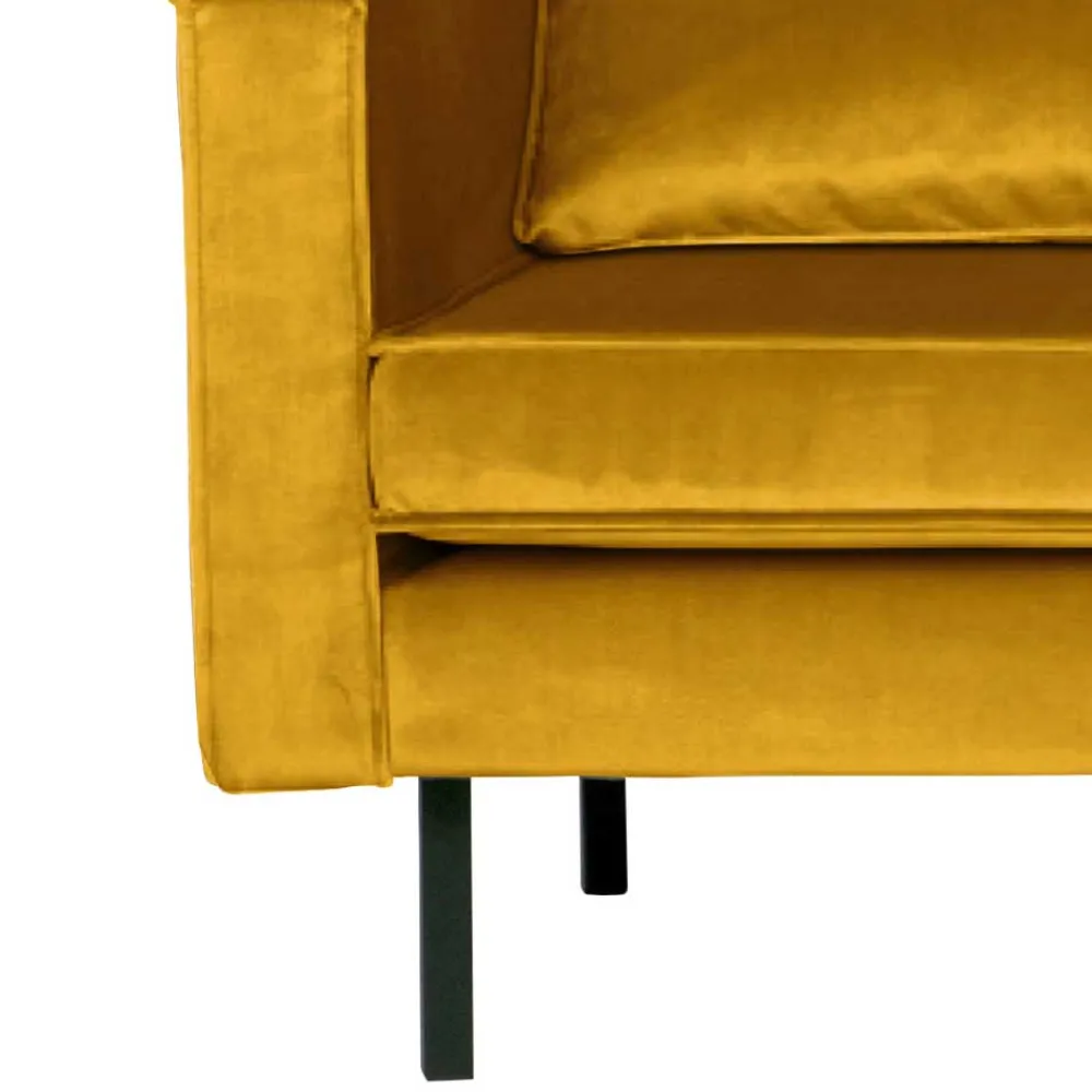Wohnen Bequemes Daybed mit Samt Nustra in Gelb