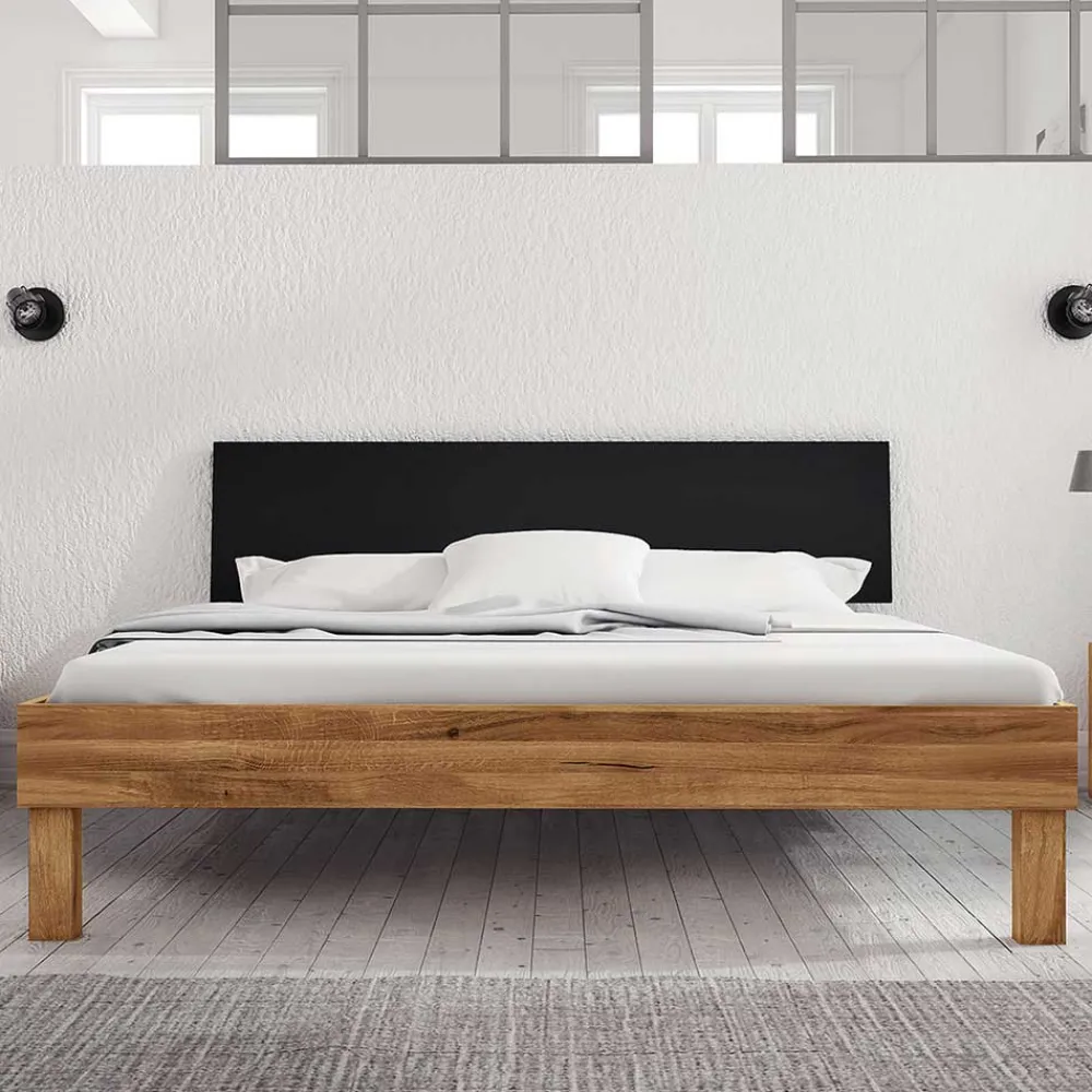 Wohnen Überlanges Holzbett 210cm aus Wildeiche - Olbysca