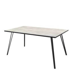 Wohnen Beton Optik Tisch & Schwingstühle - Grenados (fünfteilig)