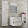 Wohnen Betonoptik Badezimmermöbel Set - Salvadore (vierteilig)