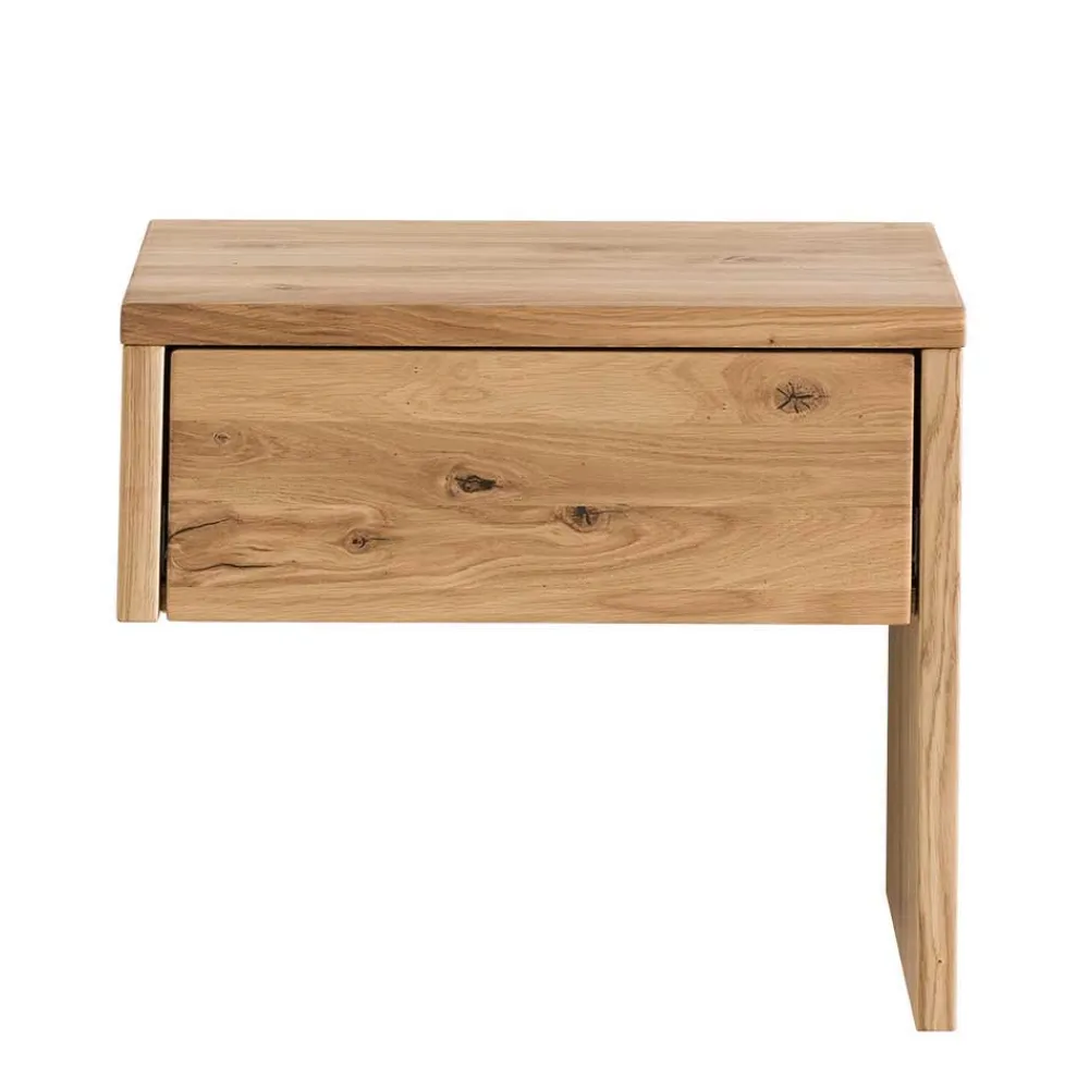 Wohnen Bett & Nachtkommoden aus Wildeiche - Aryvano (dreiteilig)