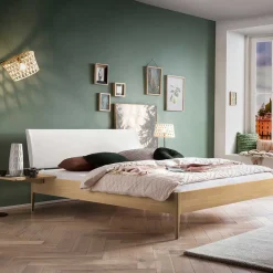 Wohnen Bett aus Eiche Massivholz Hell - Croatia