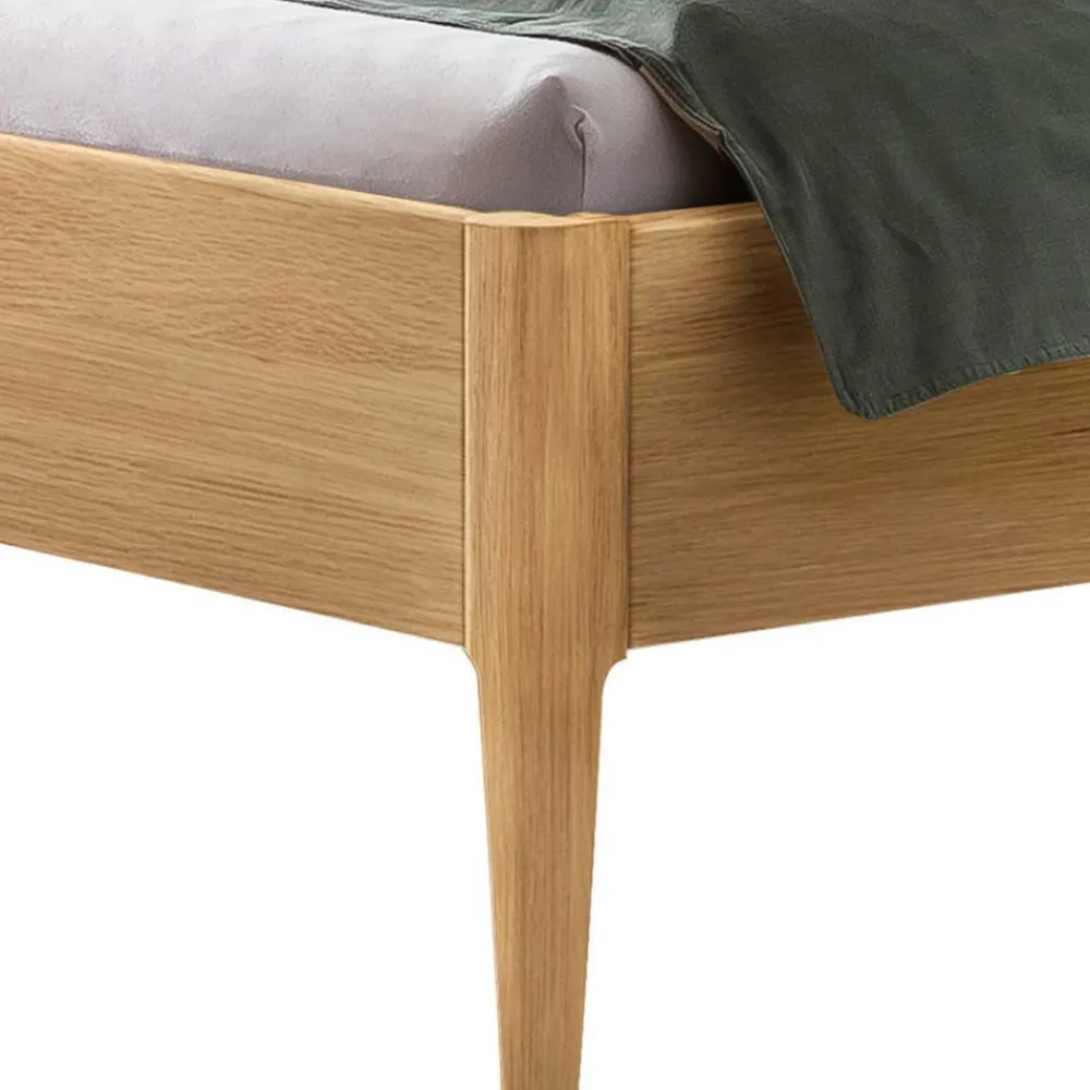 Wohnen Bett aus Massivholz Eiche Hell - Borna