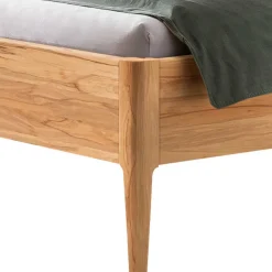 Wohnen Naturholzmöbel|Betten*Bett aus Wildbuche massiv und Kunstleder - Padricio