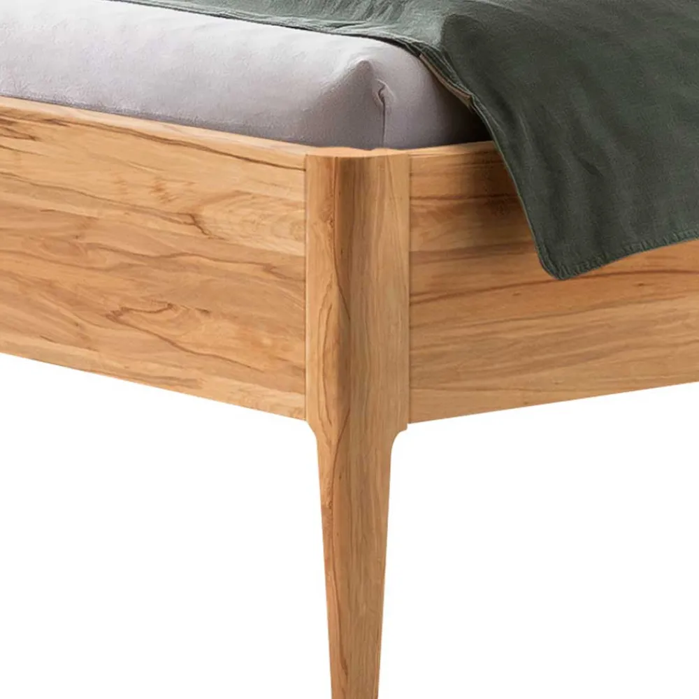 Wohnen Naturholzmöbel|Betten*Bett aus Wildbuche massiv und Kunstleder - Padricio