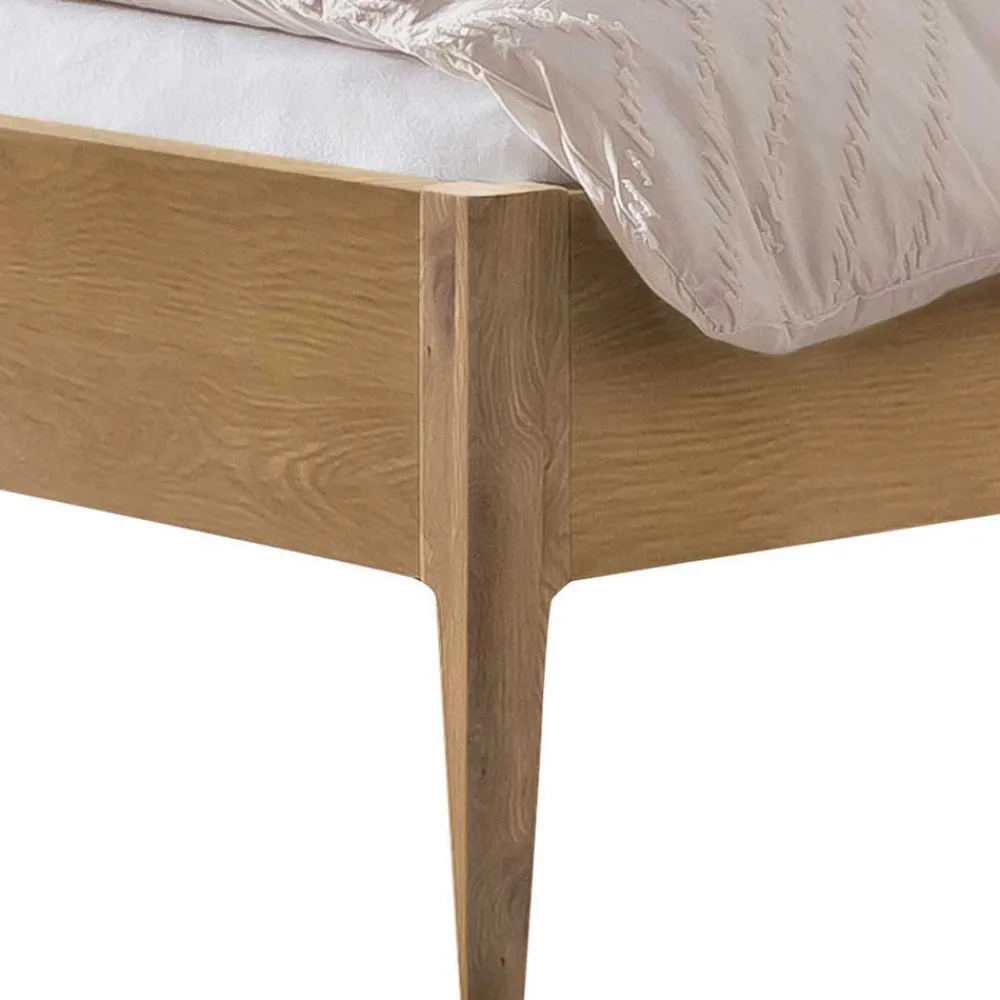 Wohnen Weiße Möbel|Naturholzmöbel*Bett aus Wildeiche Holz & Kunstleder - Vinessia