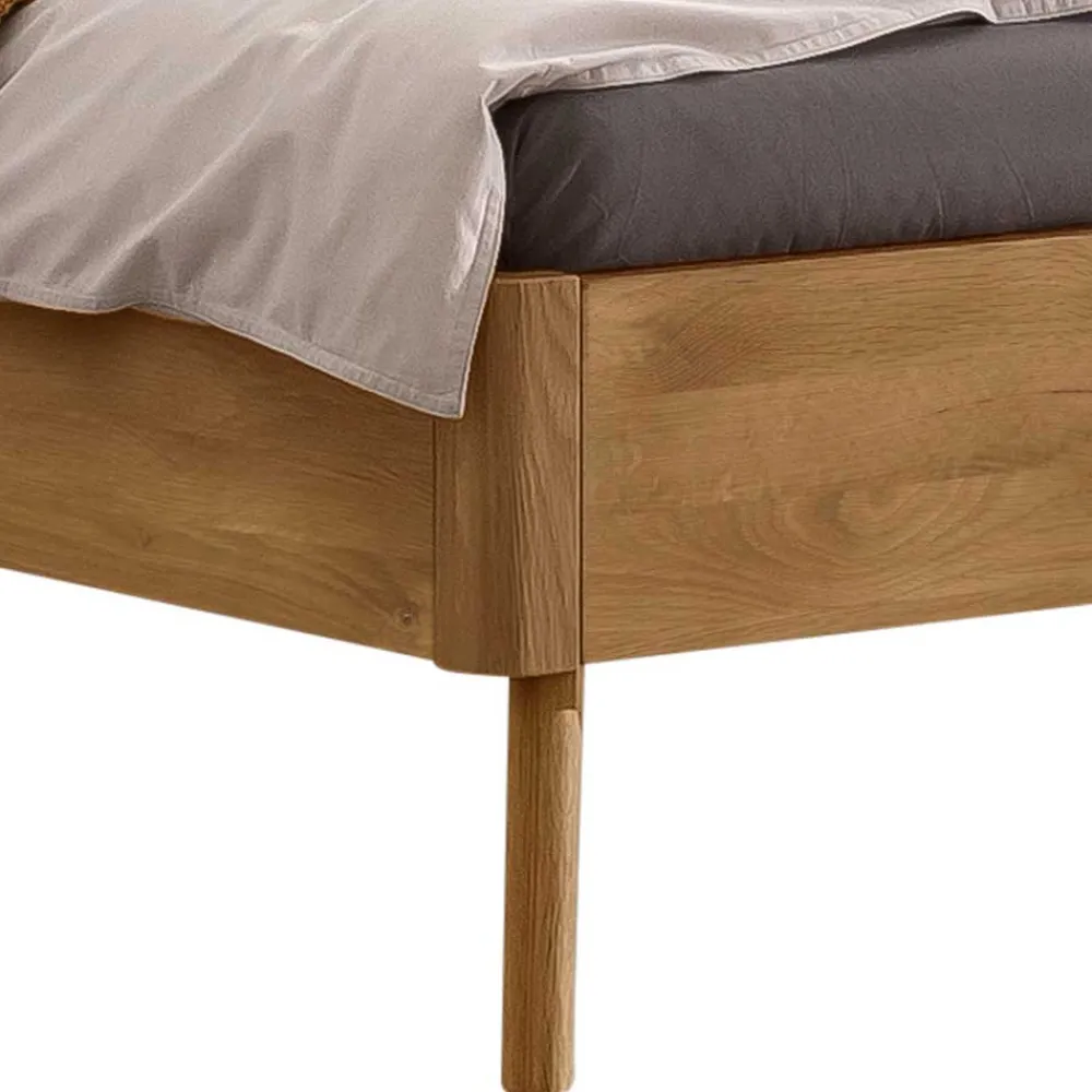 Wohnen Betten|Betten*Bett aus Wildeiche mit Kunstleder - Cubus