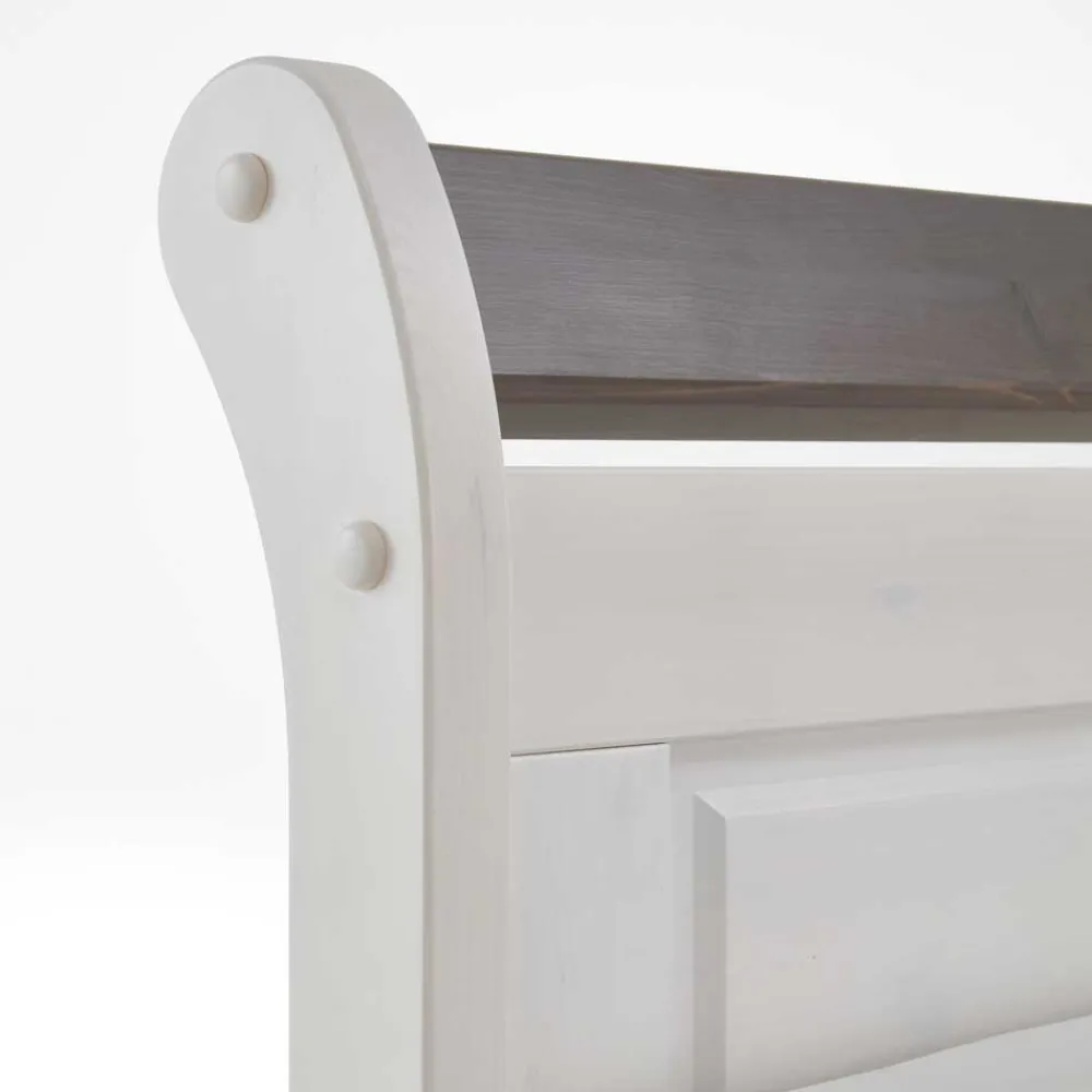 Wohnen Skandinavische Möbel*Bett Caneon in Weiß Grau