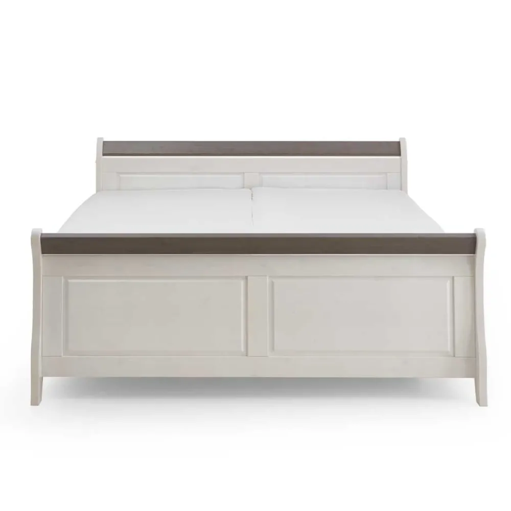 Wohnen Skandinavische Möbel*Bett Caneon in Weiß Grau