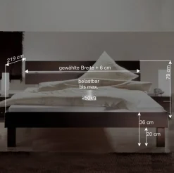 Wohnen Bett Jessica in Wenge Dekor