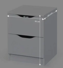 Wohnen Nachttische*Bett Kommode Danjala in Weiß