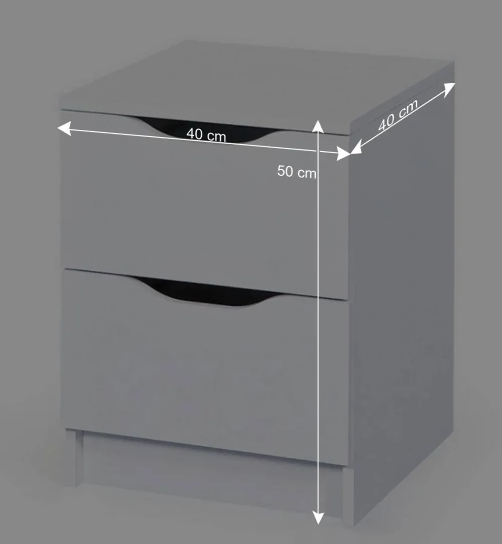 Wohnen Nachttische*Bett Kommode Danjala in Weiß