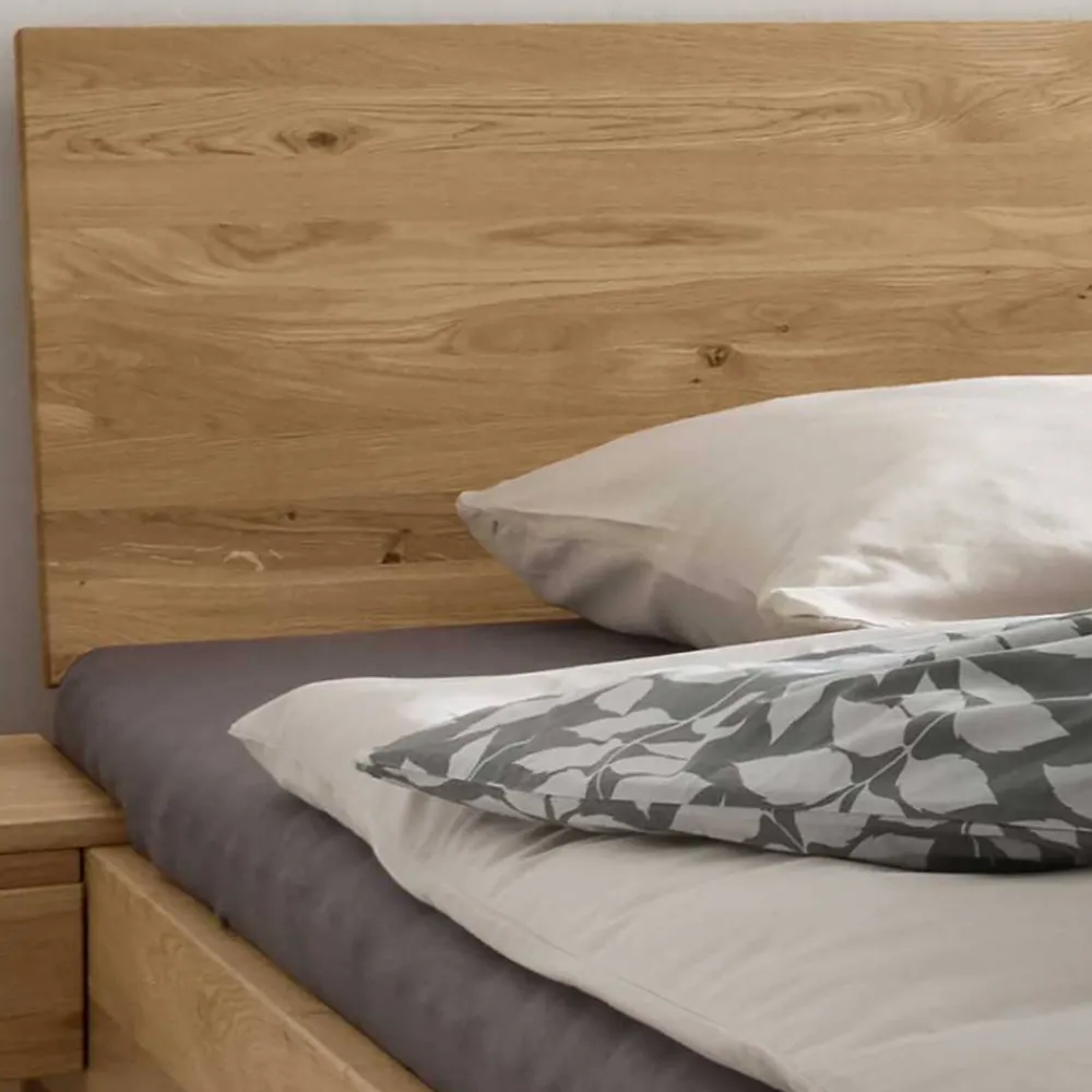 Wohnen Bett mit vier Schubladen aus Wildeiche - Zennian (dreiteilig)