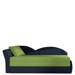 Wohnen Bett Recamiere in Hellgrün und Dunkelblau - Cobagon