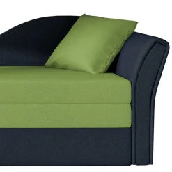 Wohnen Bett Recamiere in Hellgrün und Dunkelblau - Cobagon