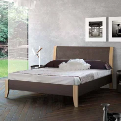 Wohnen Bett Ternin in Braun Stahl