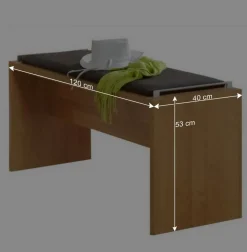 Wohnen Bettbank Bordeaux in Erle Holzoptik