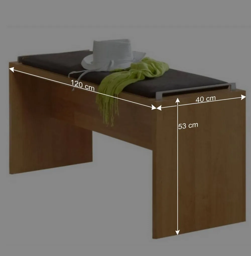 Wohnen Bettbank Bordeaux in Erle Holzoptik