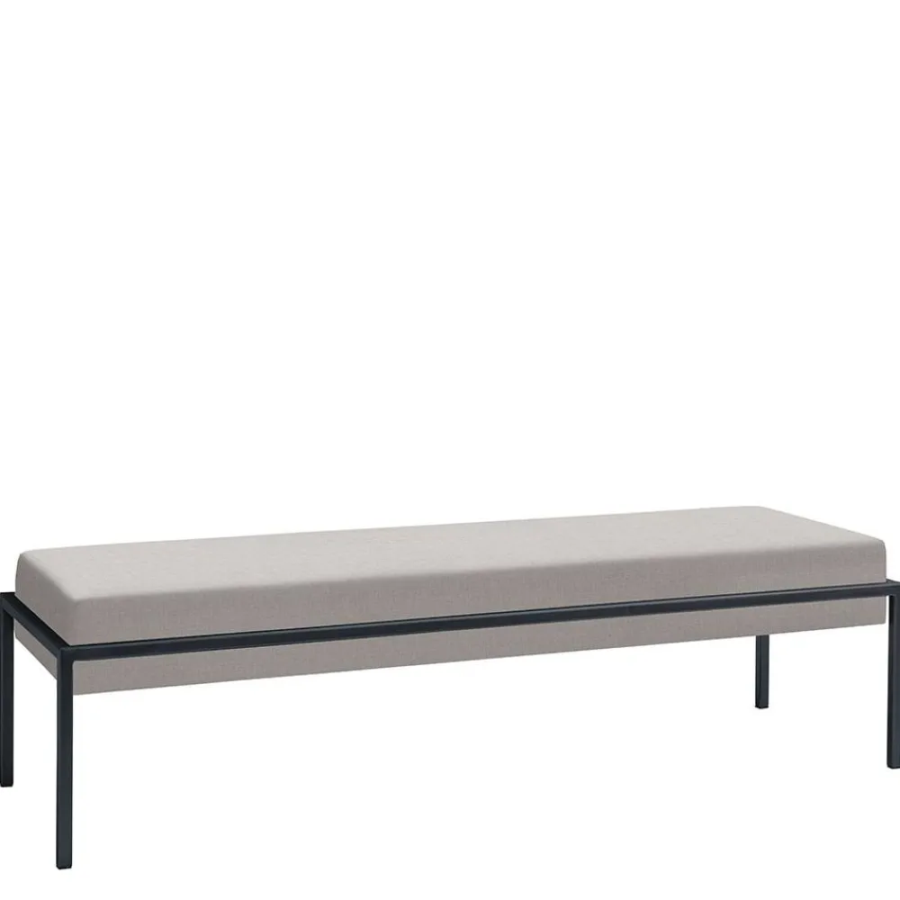 Wohnen Bettbänke|Esszimmerbänke*Bettbank in Grau Stoff - Onald