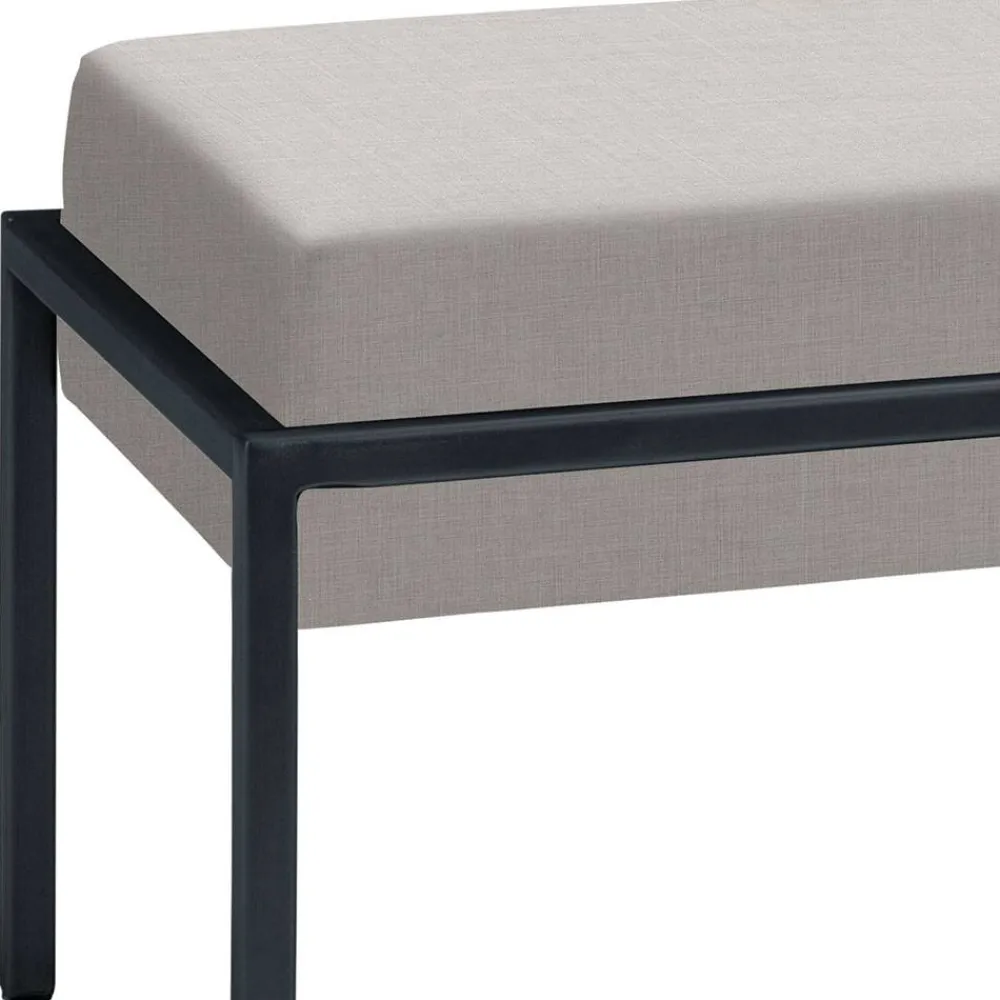 Wohnen Bettbänke|Esszimmerbänke*Bettbank in Grau Stoff - Onald